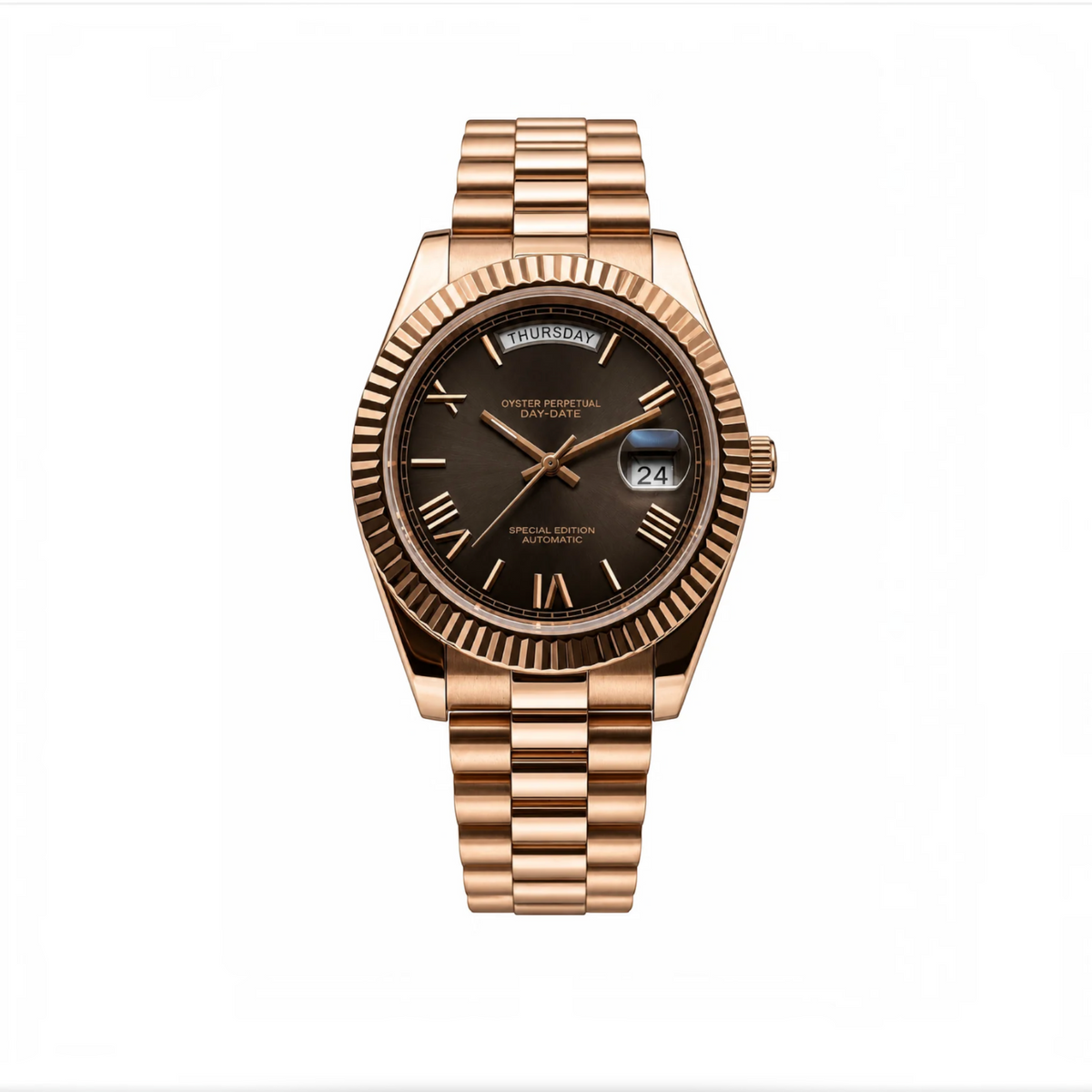 DayDate Rose Gold Smoke Dial