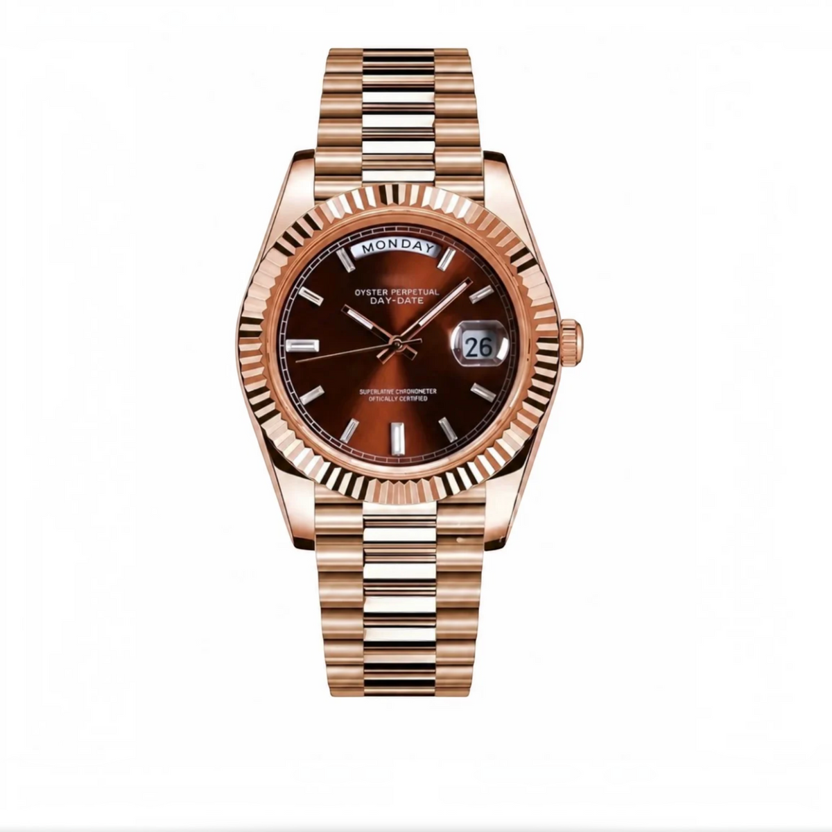 DayDate Chocolat & Rose Gold
