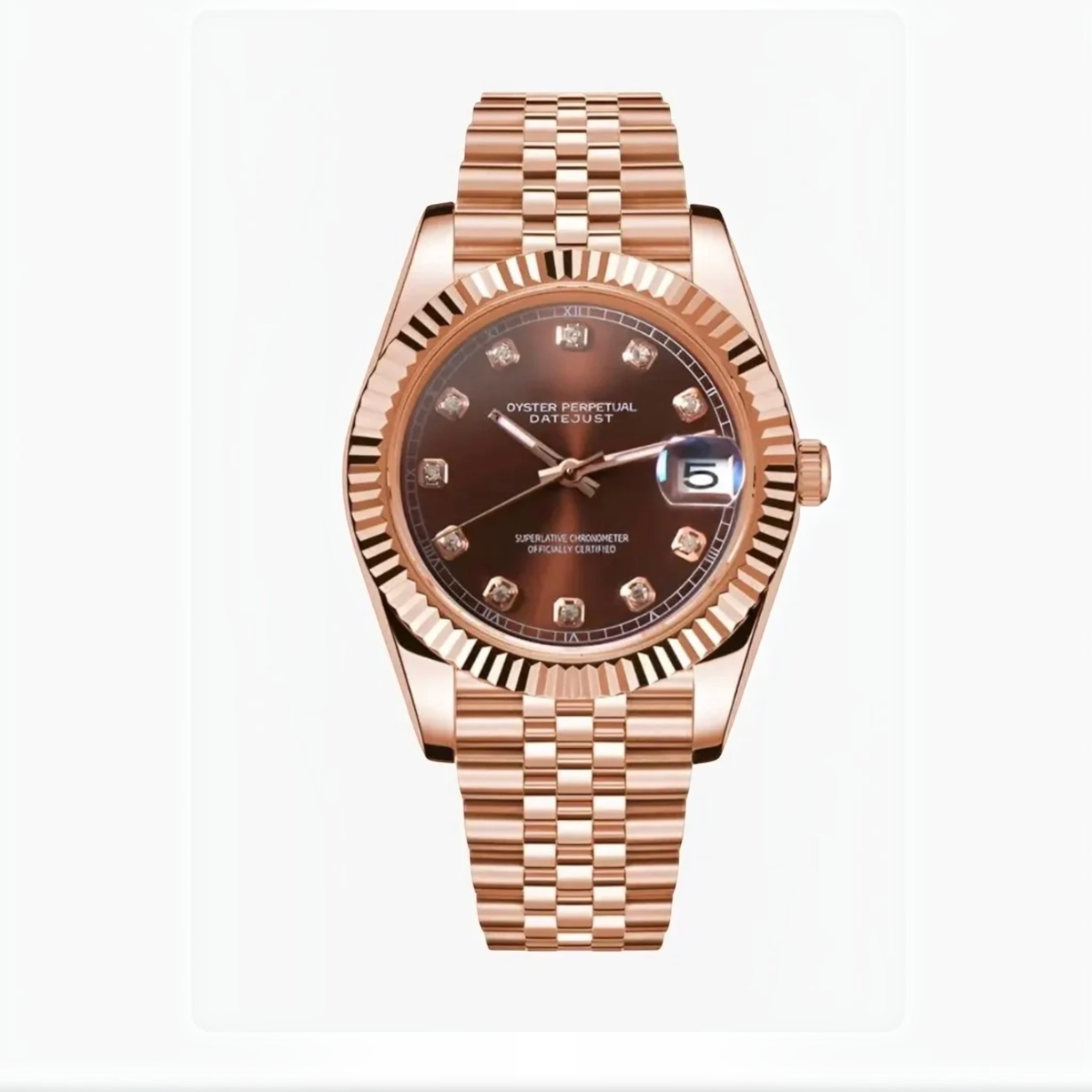 DateJust Brown & Rose Gold