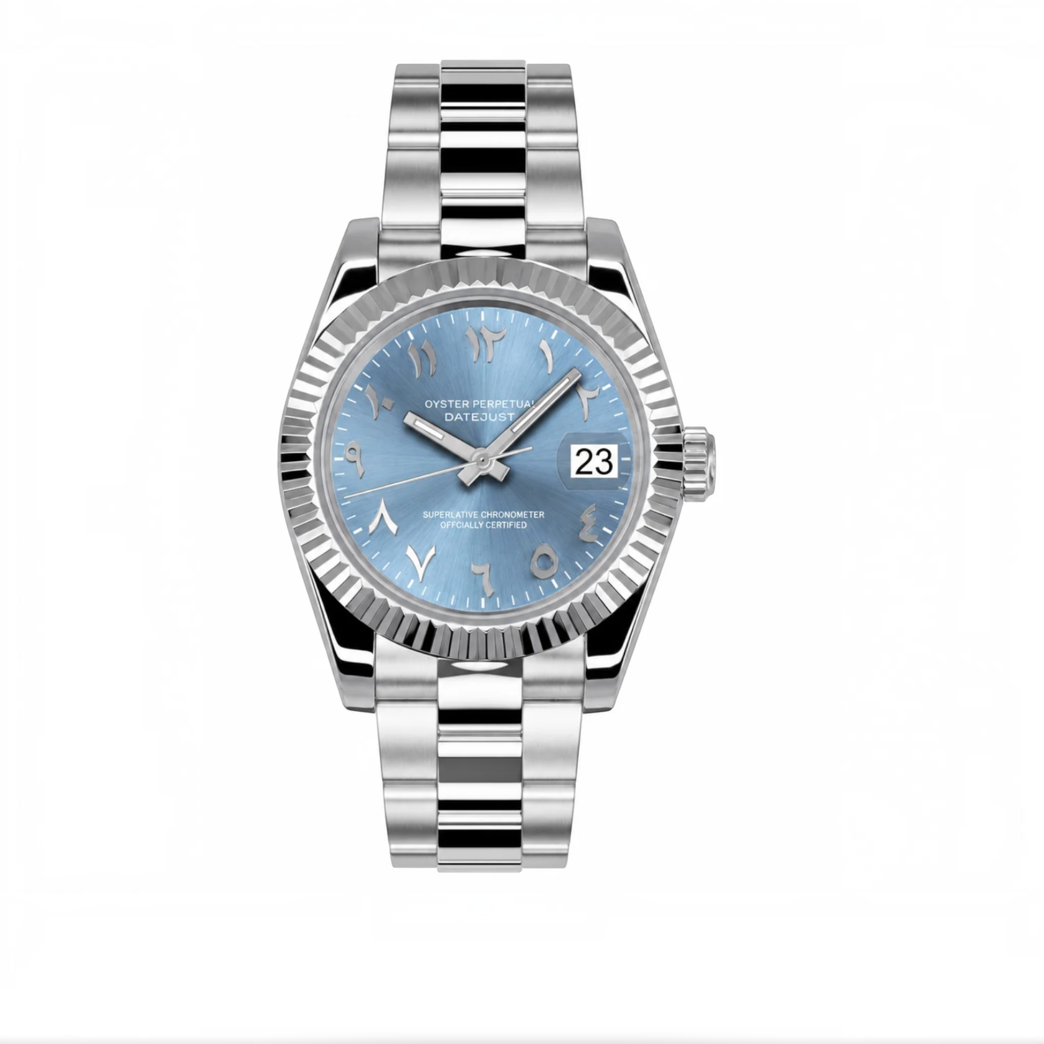 DateJust Ice Blue Arabic Dial